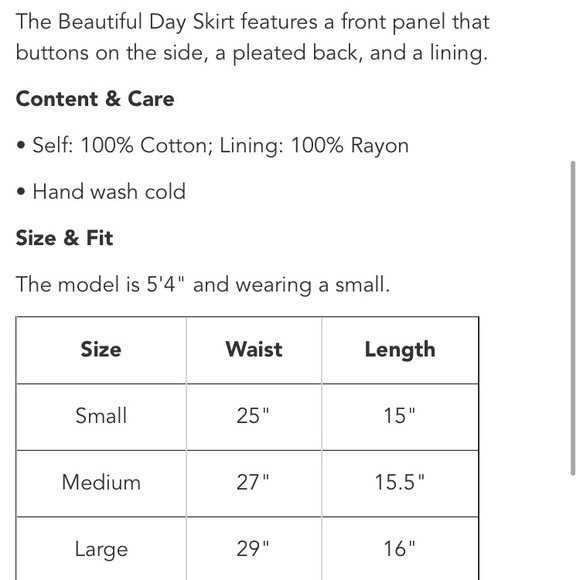 (B22) Lizard Thicket Beautiful Day Skirt, Pink, Size Large, NWT - Picture 5 of 5